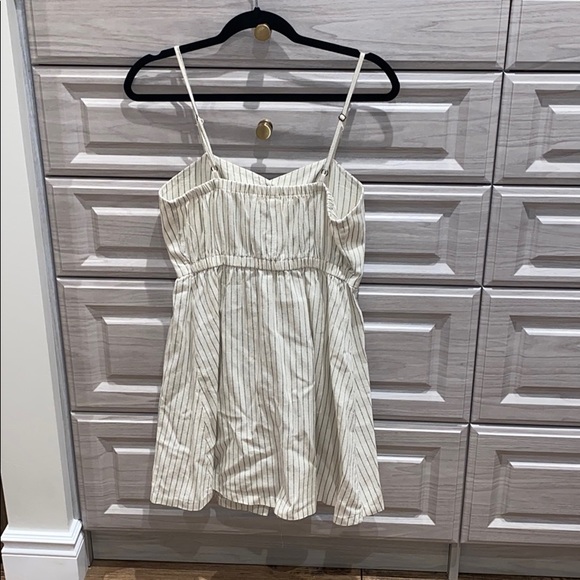 Ivory/black striped linen sundress - Picture 2 of 5